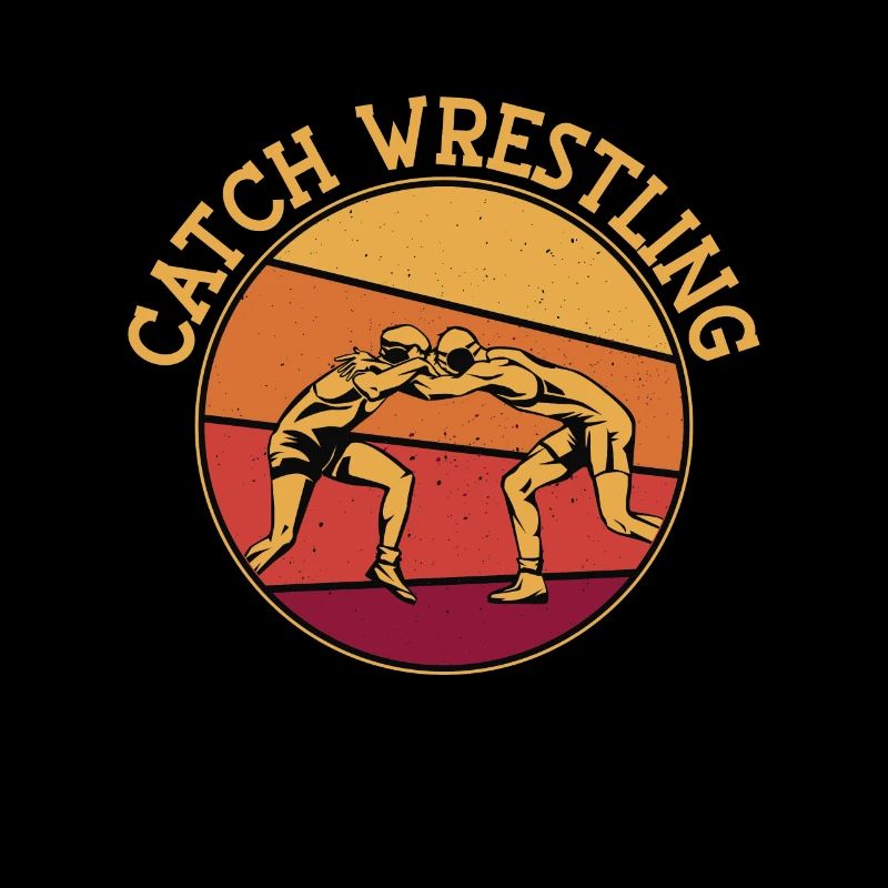 Catch Catch Lutteur Combat Grappling Rétro