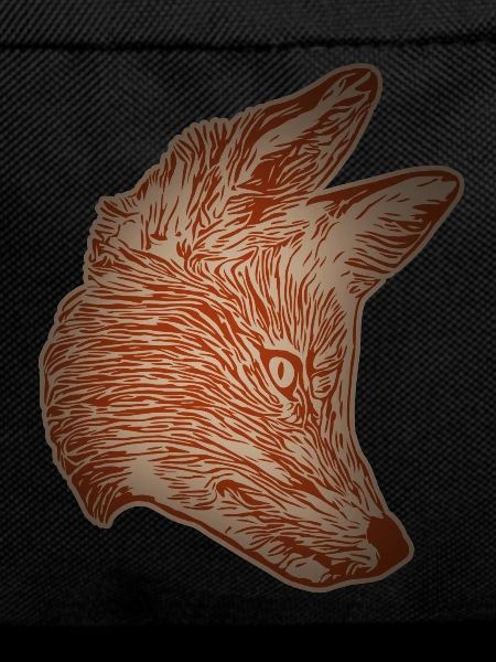 Fuchs Waldtier Design mit Tierkopf