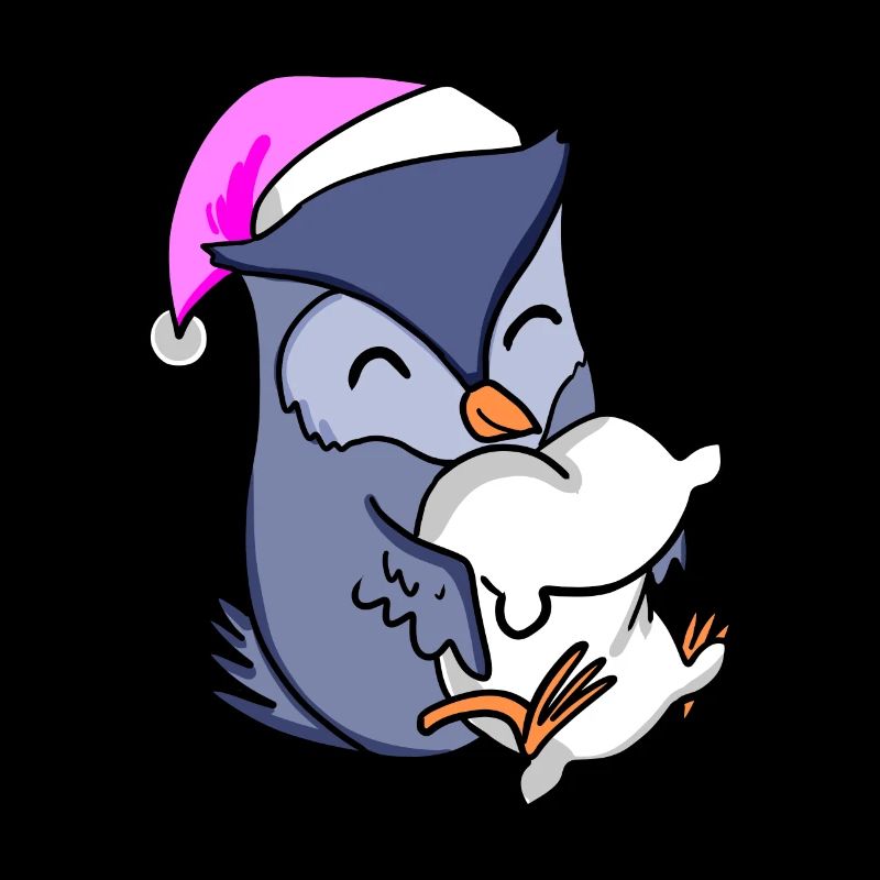 Owl with pillow and sleeping cap