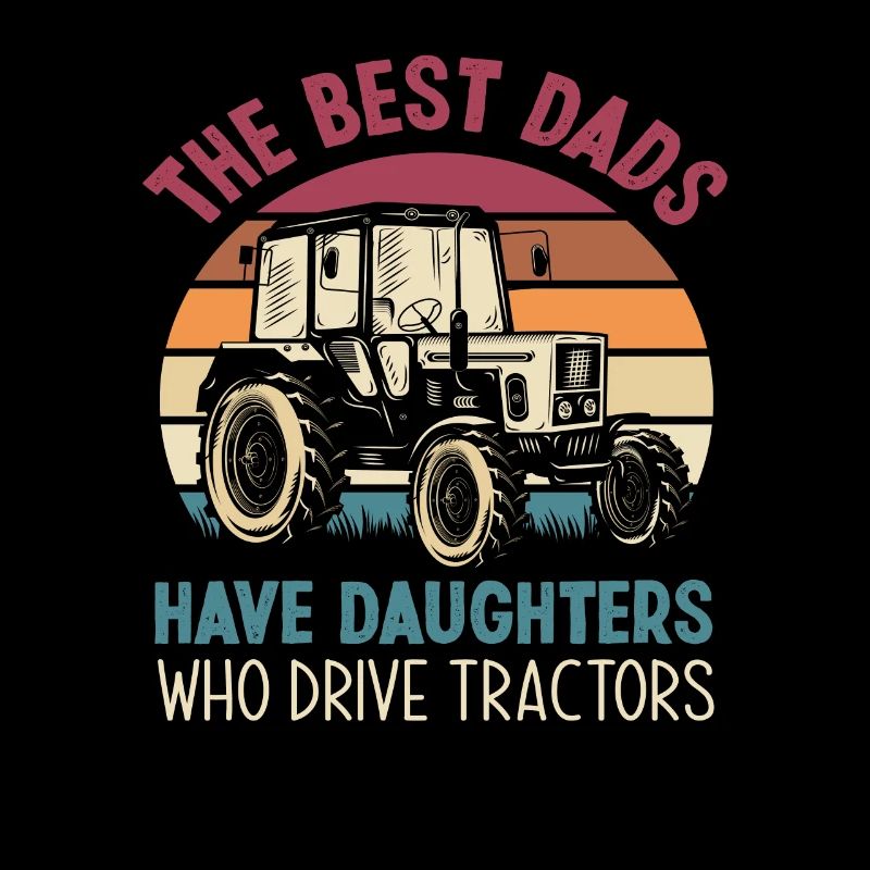 Farmer Tractor Papa Daughter Gift