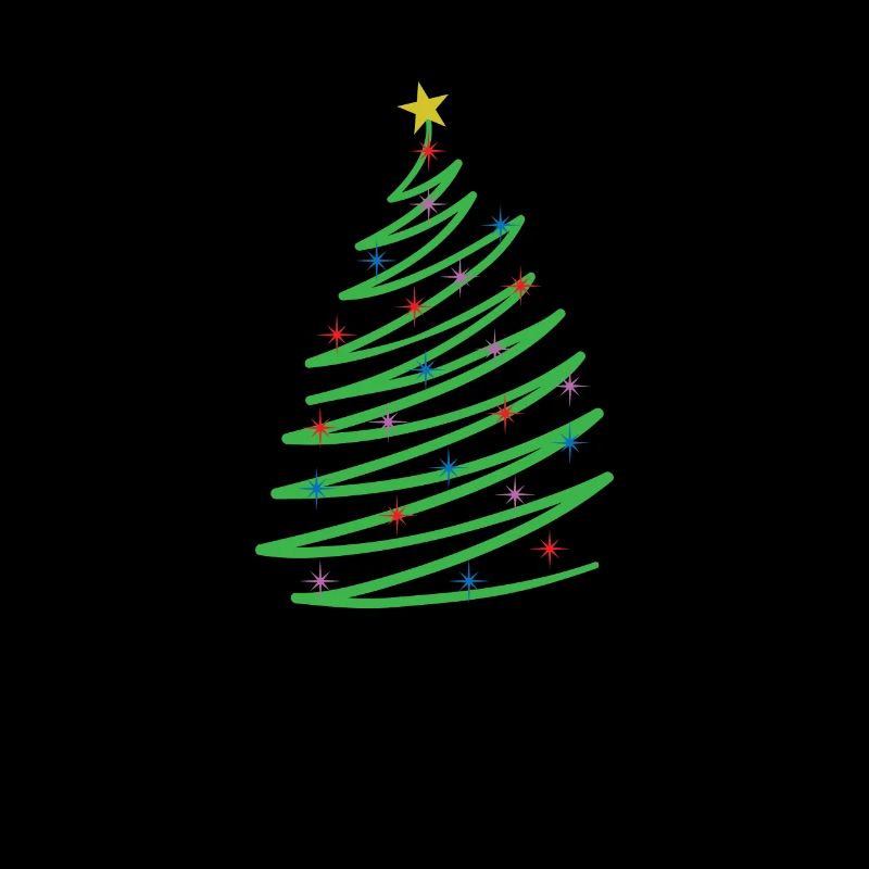 One Line Tannenbaum Weihnachten Xmas