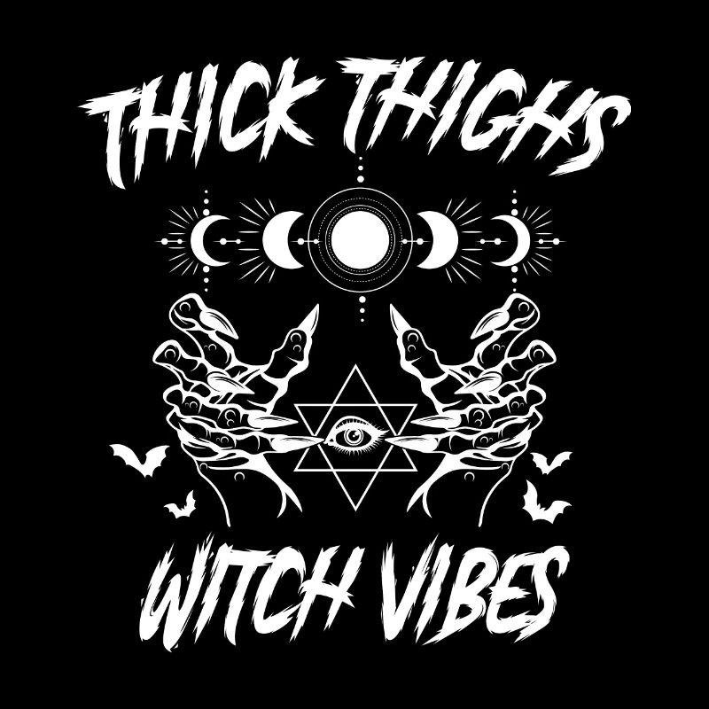 Cuisses épaisses Sorcière Vibes Gothique Gothique Occulte