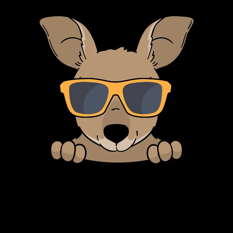 Sweet Kangaroo With Sunglasses