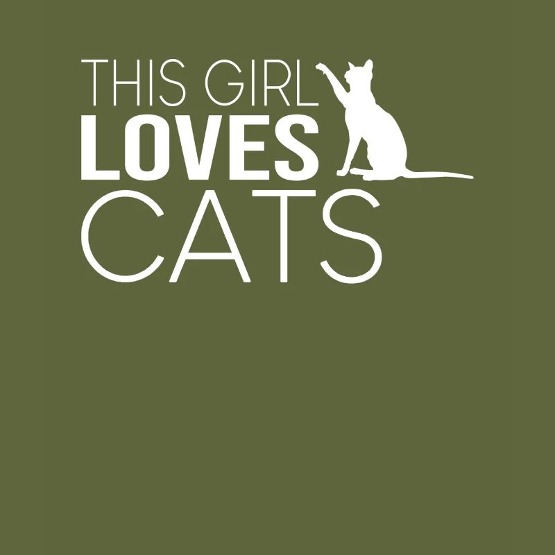Mädchen Katze Spruch