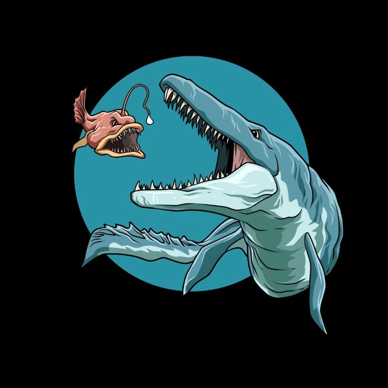 Elasmosaurus Laternenfisch Dinosaurier