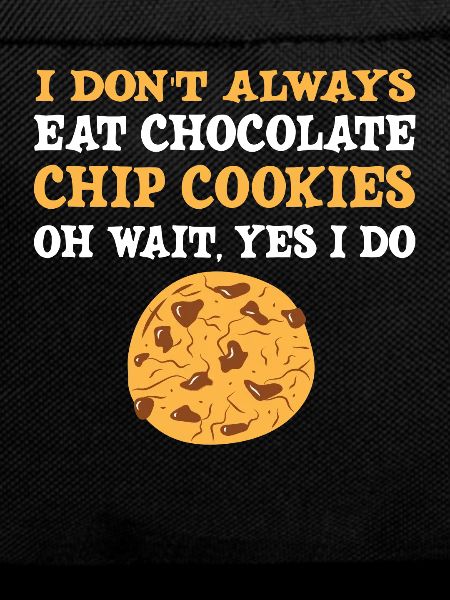 Funny chocolate chip cookie design