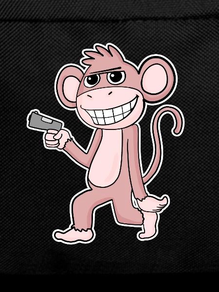 Monkey with pistol