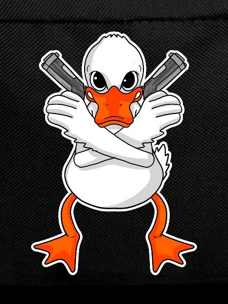 Duck with pistol