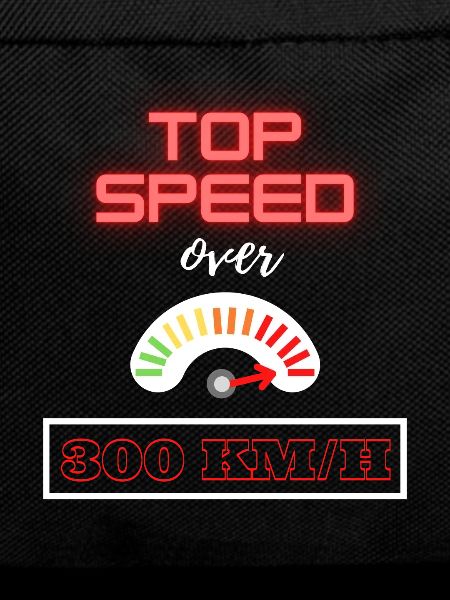 Top speed over 300km/h