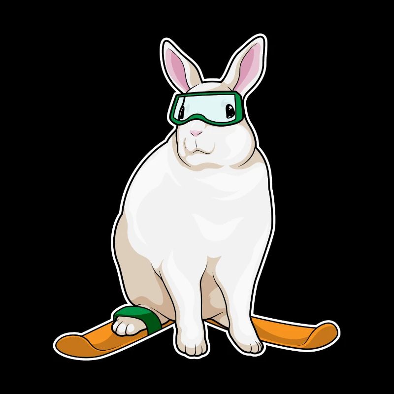 Hase Skifahrer Ski