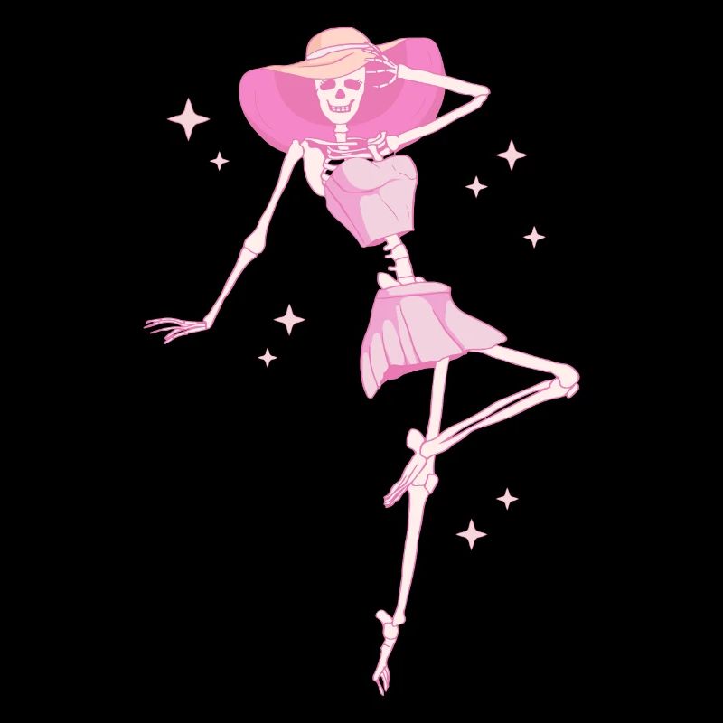 Coquette Aesthetic Pink Skeleton Downtown