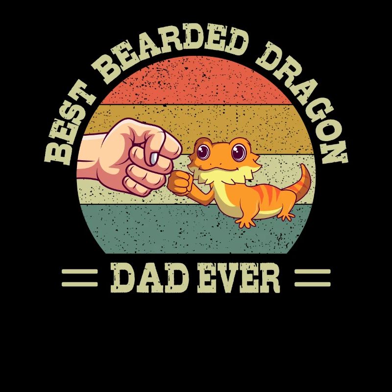 Best Bearded Dragon Dad Ever Eidechse Papa Vater