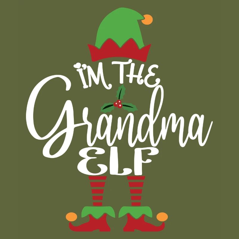 Oma Elf süßes lustiges passendes Weihnachtskostüm