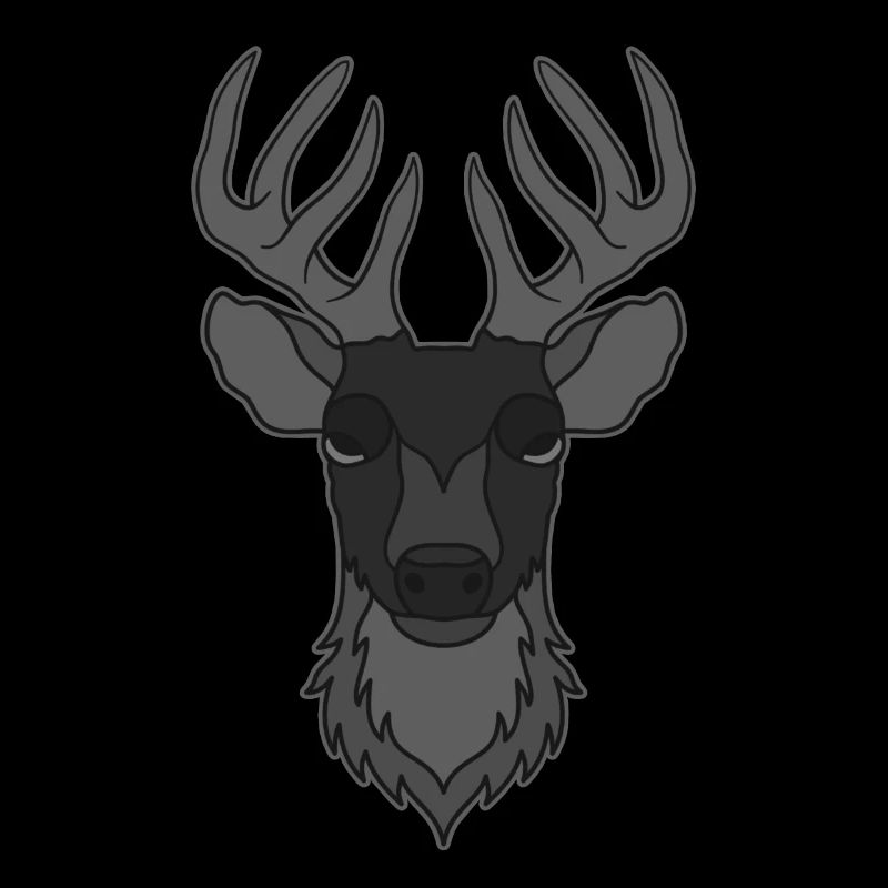 Rothirsch Geweih mit Hirschgeweih