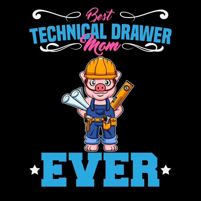 Best Technical Drawer Mom Ever Funny Archtect Gift