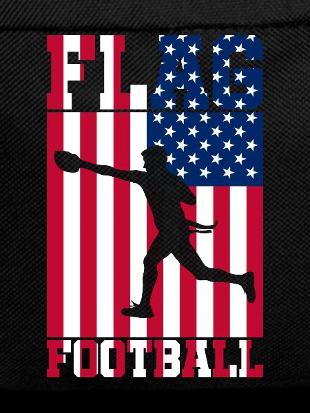 Flag Football Player American Flag
