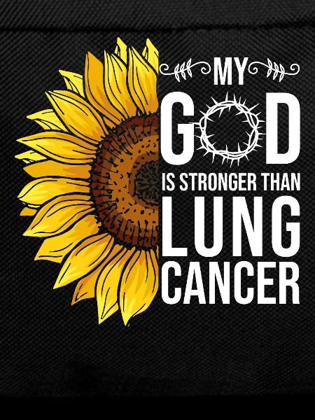 Lung Cancer Awareness Sunflower