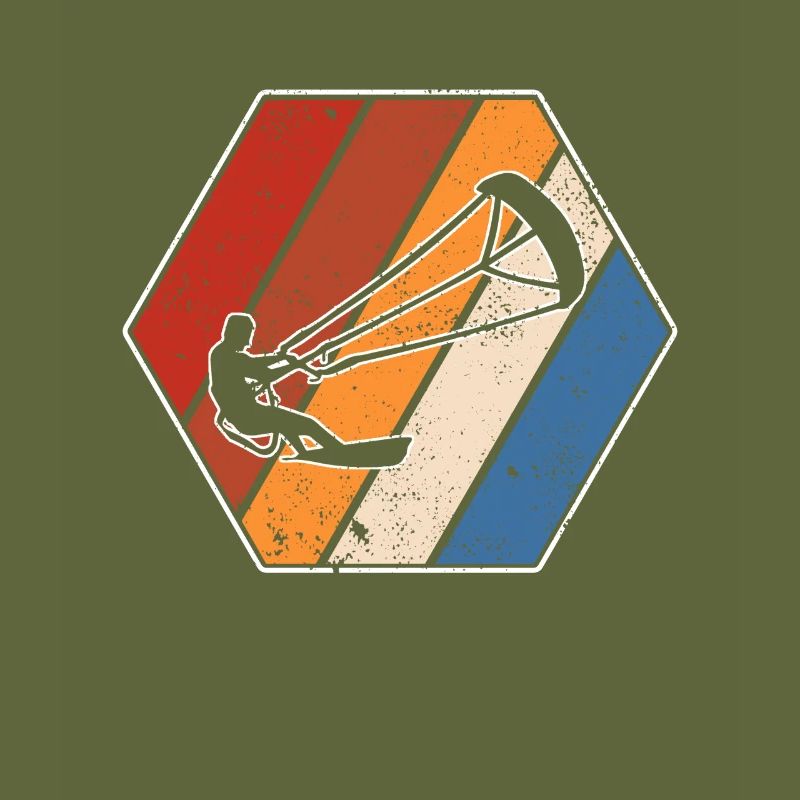 Kite Surfing Retro
