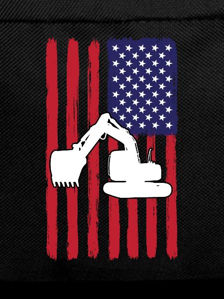 USA Flag Excavator Driver