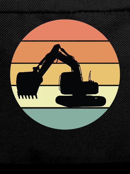 Retro excavator motif