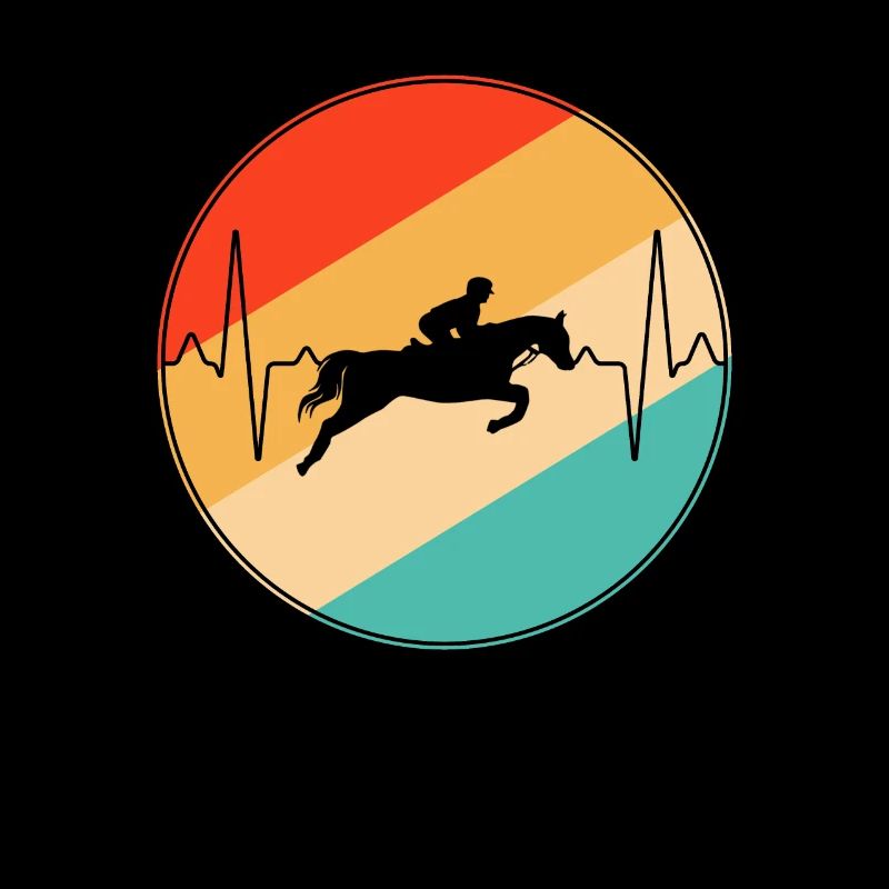 Pferd retro herzschlag