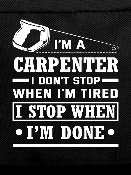 Proud carpenter work profession