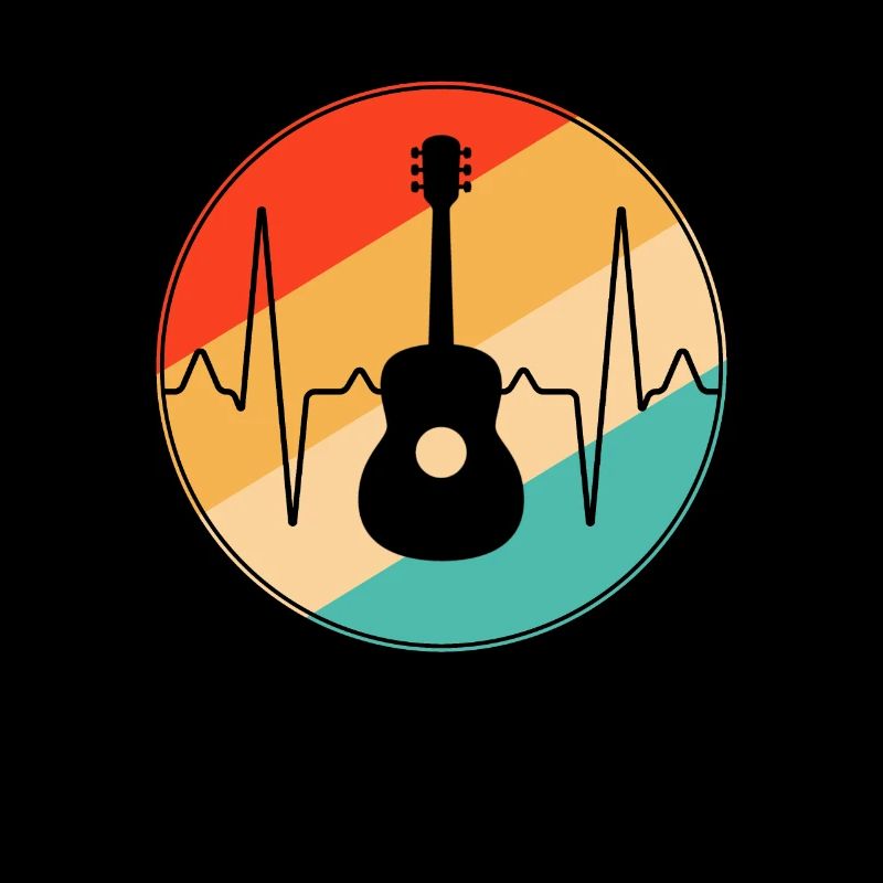 Gitarre Retro Herzschlag