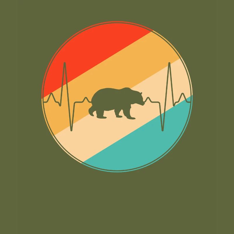 Bear Retro Heartbeat