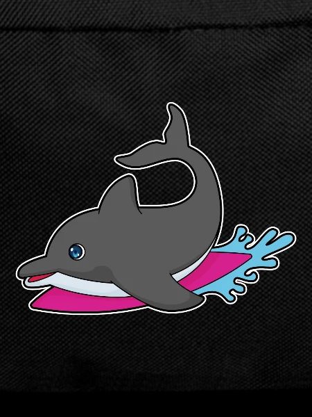 Dolphin Surfing Surfboard Summer