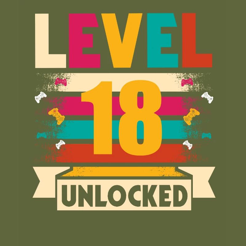 18 Geburtstag Geschenk Level 18 Unlocked