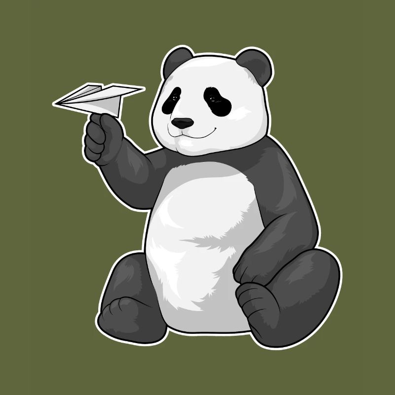 Panda Papierflieger