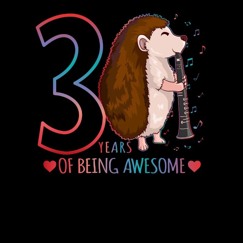 Igel spielt flöte - Igel 3. Geburtstag