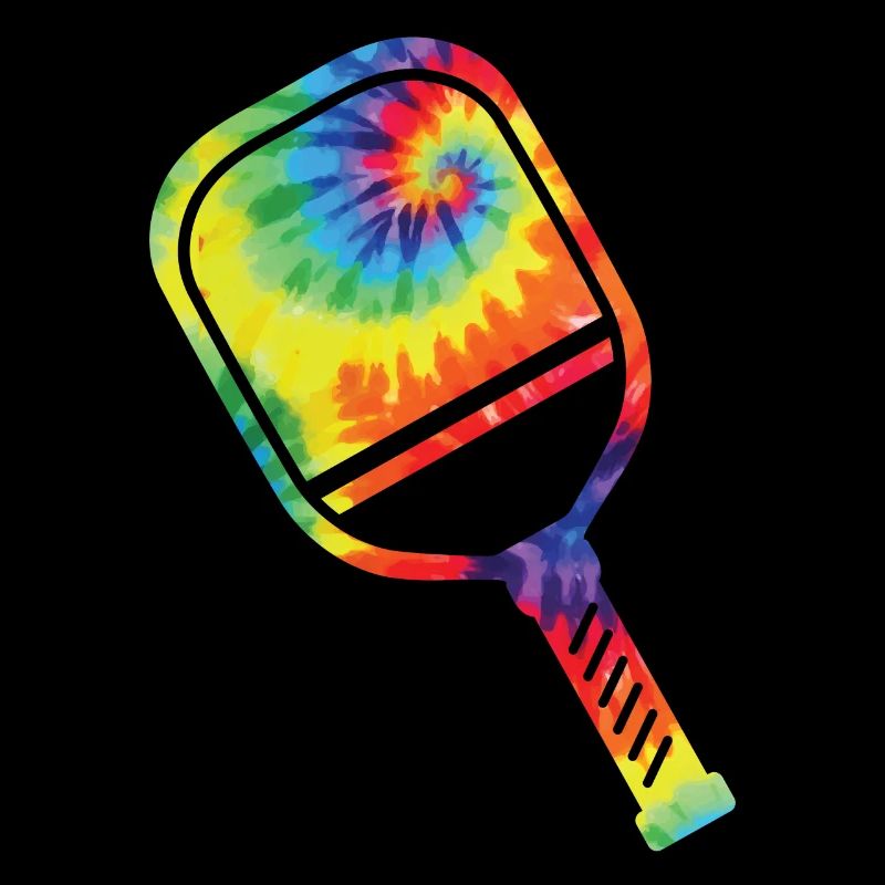Pickleball Paddle Tie Dye Retro