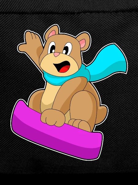 Bear Snowboarder Snowboard