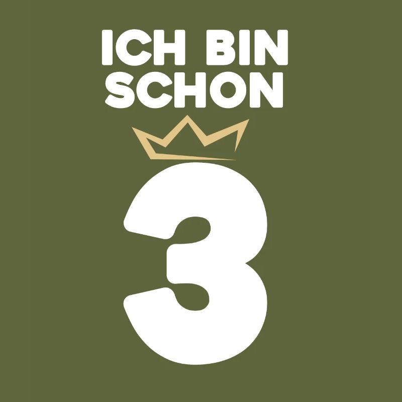 3 Geburtstag - 3 Jahre mit Krone