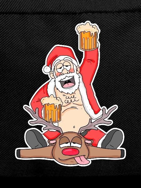 Santa Beer Funny Deer