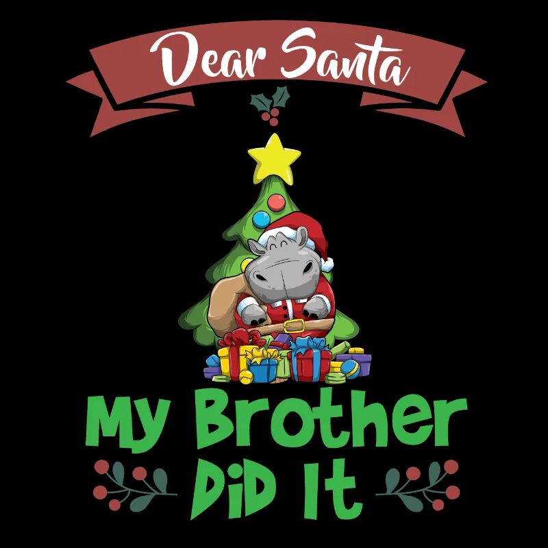 Dear Santa My Brother Did It Siblings Christmas