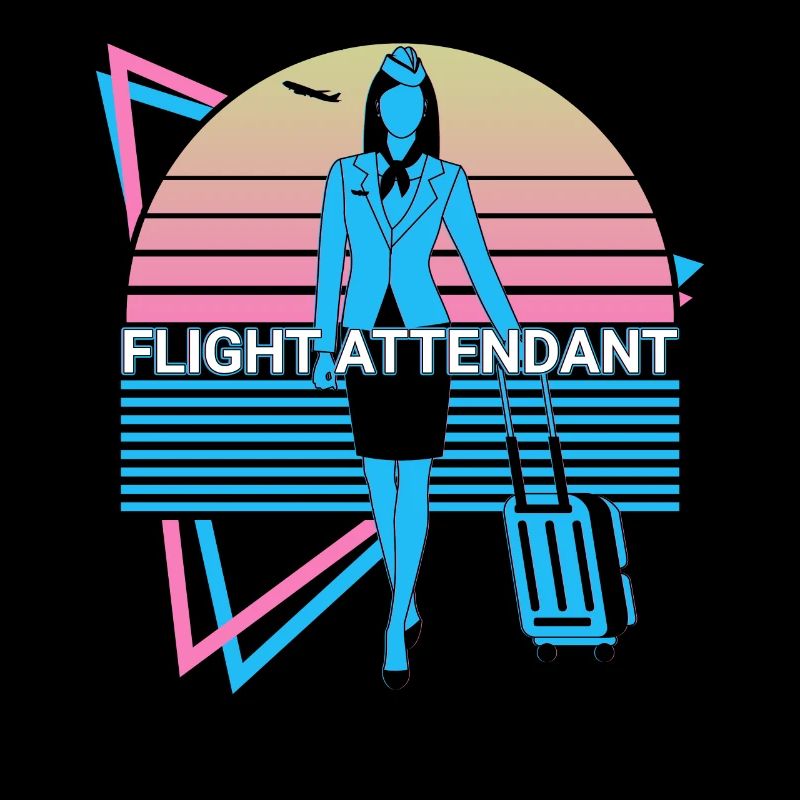 Flight attendant Retro