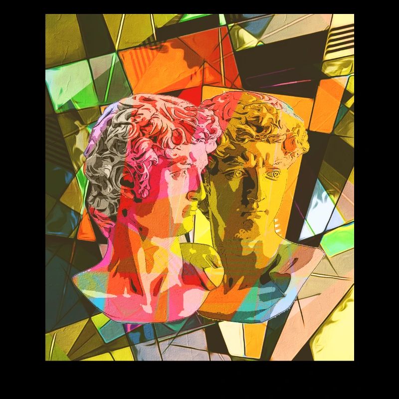 Avant Garde Aesthetic David Head Statue