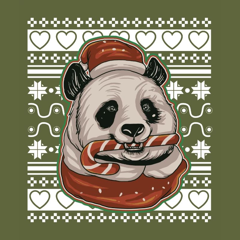 Pull de Noël moche Tshirt Weihnachten Panda