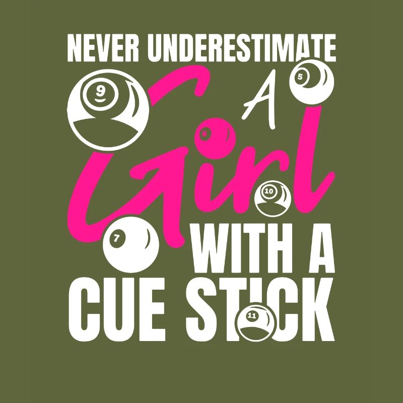 Mädchen mit Billardqueue