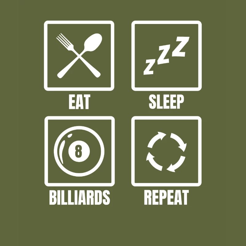 Manger Sleep Billard Répéter
