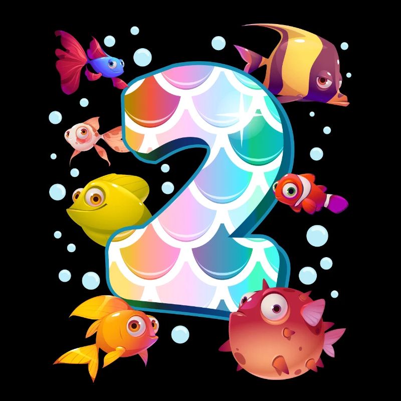 2. Geburtstag | Regenbogenfisch Geburtstag |