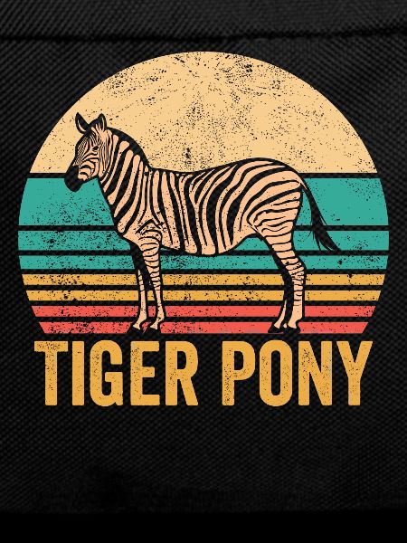 Funny Zebra Tiger Pony Retro