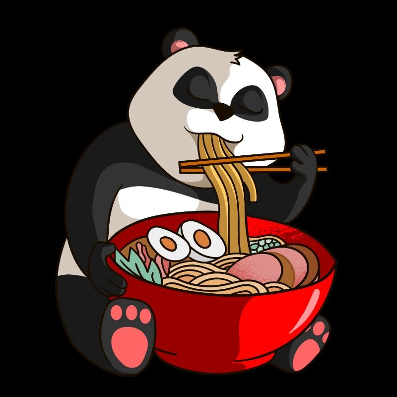 Panda Kawaii Anime Japanese Noodles