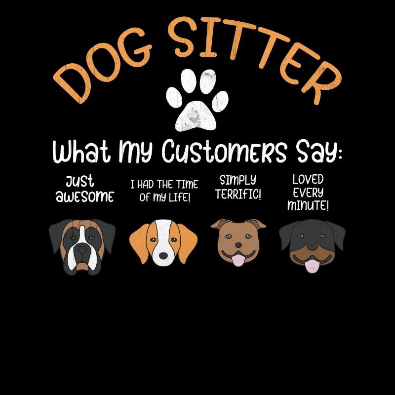 Dog Sitter Saying Pun Slogan Ce que disent mes clients