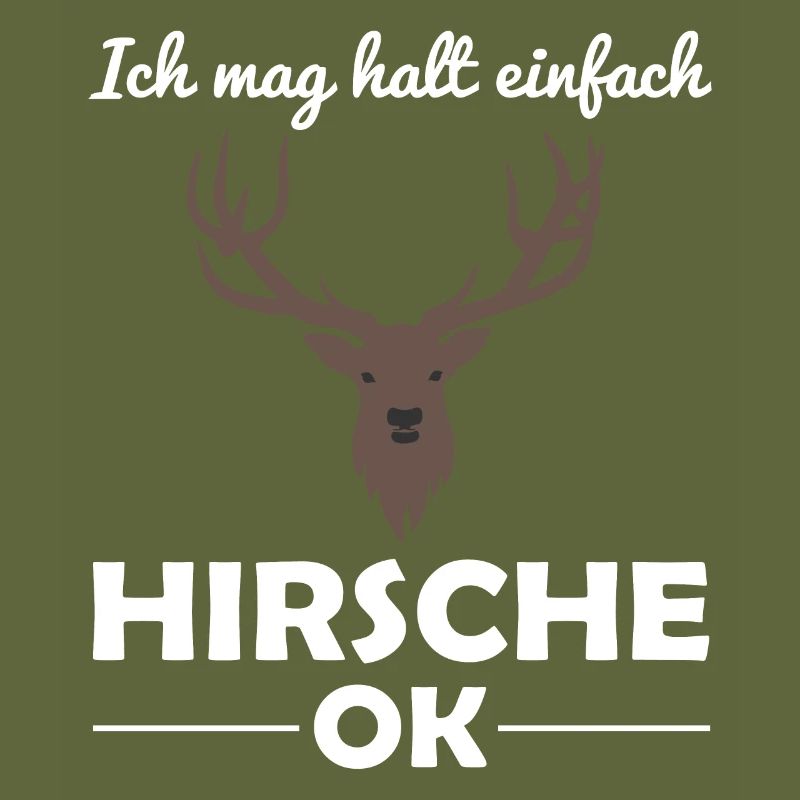 Hirsch Waldtiere Tierliebhaber Spruch Geschenk