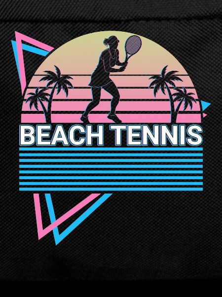 Beach Tennis Player Retro