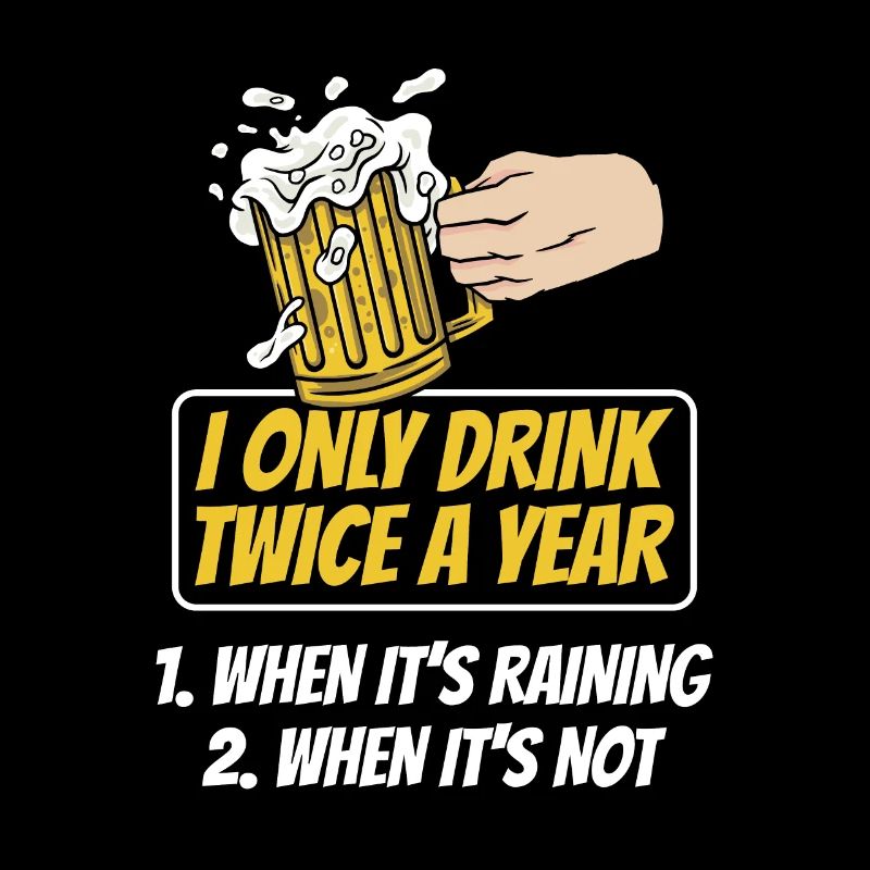 Zweimal Trinken Wenn Es Regnet Getränk Trinker