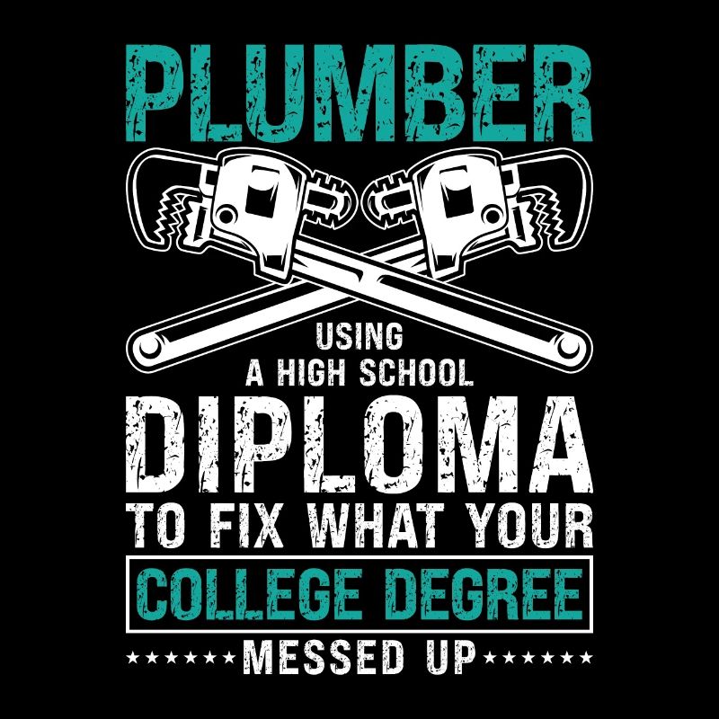 Plumber Using A High Tool Plumbing Pipe Plumbers